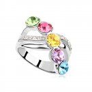 Austrian crystal diamond 18K Platinum Plated engagement ring / promise ring JBM003