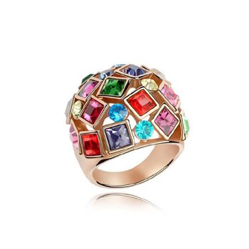 Austrian crystal diamond Rose gold Fashion ring / promise ring JBM024