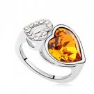 Austrian crystal diamond 18K Platinum Plated engagement ring / promise ring JBM018