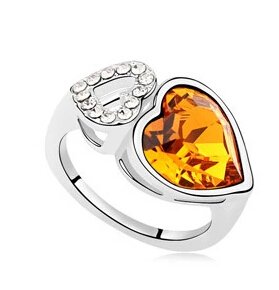Austrian crystal diamond 18K Platinum Plated engagement ring / promise ring JBM018