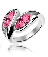 Austrian crystal diamond 18K Platinum Plated Fashion ring / promise ring JBM021