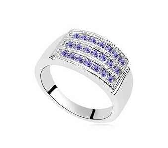 Austrian crystal diamond 18K Platinum Plated engagement ring / promise ring JBM022