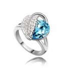 Austrian crystal diamond 18K Platinum Plated engagement ring / promise ring JBM028