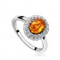 Austrian crystal diamond 18K Platinum Plated engagement ring / promise ring JBM029