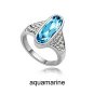 Austrian crystal diamond 18K Platinum Plated engagement ring / promise ring JBM031