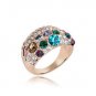 Austrian crystal diamond Rose gold engagement ring / promise ring JBM038