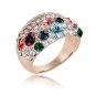 Austrian crystal diamond Rose gold engagement ring / promise ring JBM038
