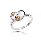 Austrian crystal diamond 18K Platinum Plated engagement ring / promise ring JBM039