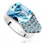 Austrian crystal diamond 18K Platinum Plated engagement ring / promise ring JBM042