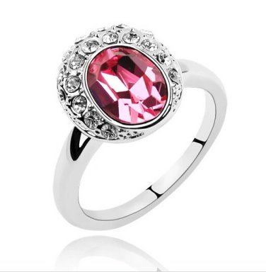 Austrian crystal diamond 18K Platinum Plated engagement ring / promise ring JBM045