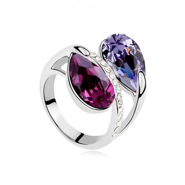 Austrian crystal diamond 18K Platinum Plated engagement ring / promise ring JBM050