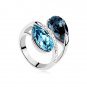 Austrian crystal diamond 18K Platinum Plated engagement ring / promise ring JBM050