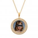 Customized Your Picture / Logo Prints Multicolored Diamond Pendant Necklace