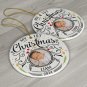 Personalized Customized Baby First Photo Christmas Circle Ceramic Ornament