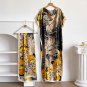 Big Scarf Dubai Turkey Kaftan Muslim Loose Abaya Lady African Maxi Flower Dress
