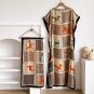 a2 Printed Silk Muslim Fashion African Long Hijab Kuwait Abaya Kaftan Dress