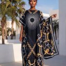 Women Print Dubai Turkey Kaftan Muslim Loose Abaya African Paisley Shawl Scarf Dress