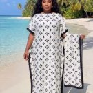 g4 Women Fashion Abaya Dubai Maxi African Design Loose Print Muslim Scarf Dress