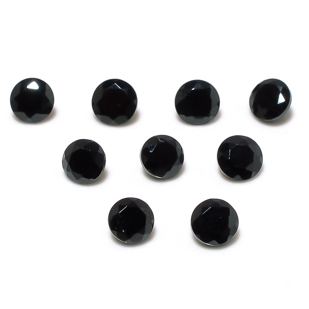 Certified Natural Black Spinel AAA Quality 1.2 mm Faceted Round 10 pcs lot loose gemstone