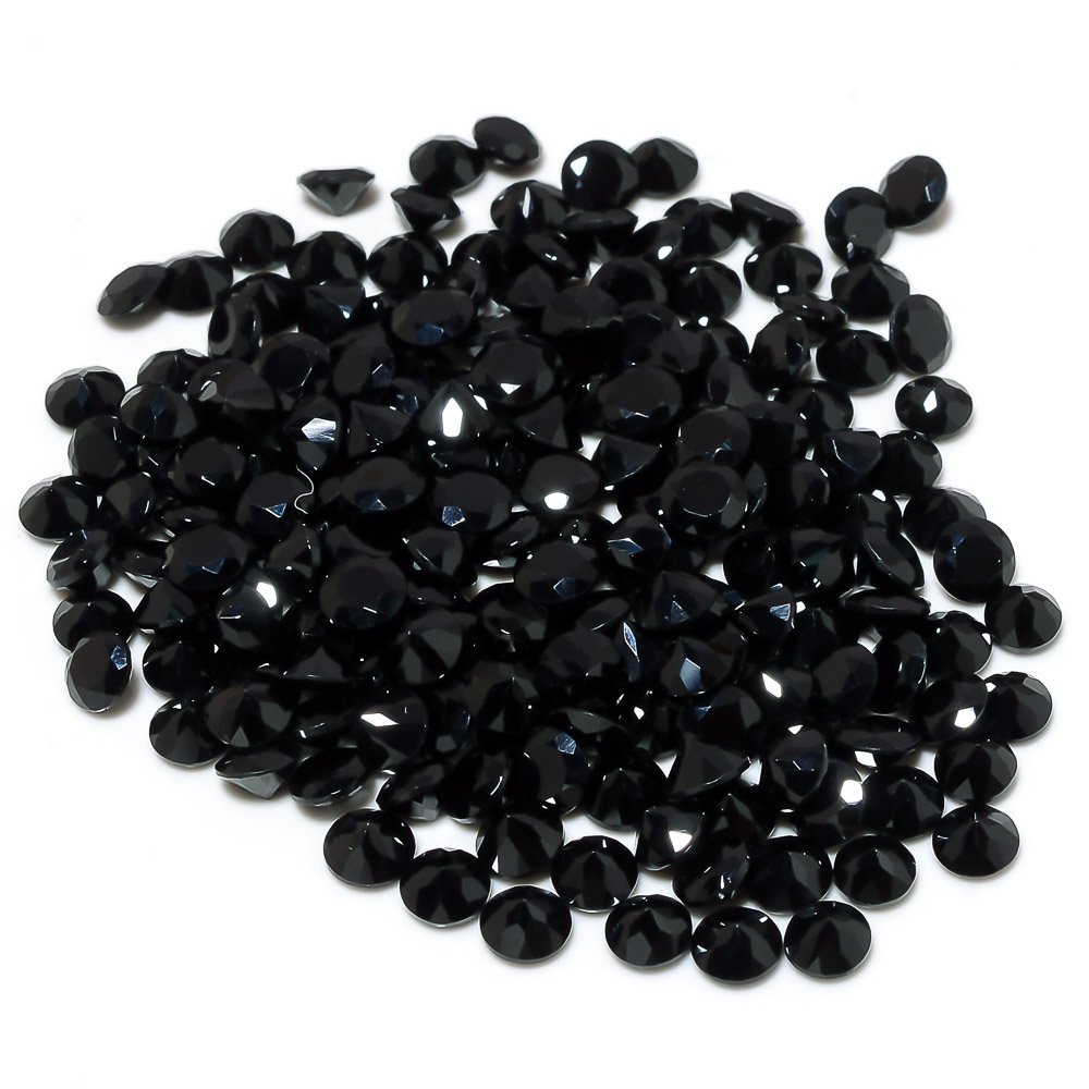 Certified Natural Black Spinel AAA Quality 5 mm Faceted Round 50 pcs lot loose gemstone