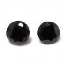 Certified Natural Black Spinel AAA Quality 12 mm Faceted Round 2 pcs Pair loose gemstone