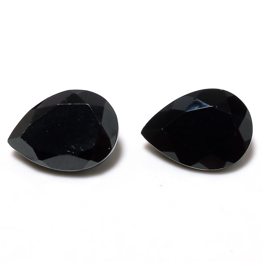 Certified Natural Black Spinel AAA Quality 6x4 mm Faceted Pear 50 pcs lot loose gemstone