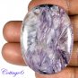 Certified 67.28Cts. NATURAL PURPEL CHAROITE OVAL SHAPE CABOCHON GEMSTONE C6-2177