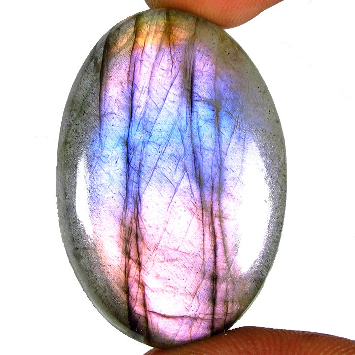 Certfied 57.90Cts. NATURAL BLUE FLASH LABRADORITE CABOCHON GEMSTONE C6-2692