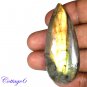 Certfied 49.75Cts. NATURAL GOLDEN FLASH LABRADORITE CABOCHON GEMSTONE C6-2610
