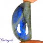 Certified 90.50Cts. NATURAL BLUE FLASH LABRADORITE CABOCHON GEMSTONE C6-2620