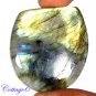 Certified 90.85Cts. NATURAL GOLDEN FLASH LABRADORITE CABOCHON GEMSTONE C6-2647