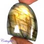 Certified 70.15Cts. NATURAL GOLDEN FLASH LABRADORITE CABOCHON GEMSTONE C6-2627