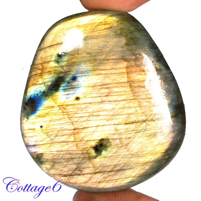 Certified 138.20Cts. NATURAL GOLDEN FLASH LABRADORITE CABOCHON GEMSTONE C6-2637