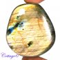 Certified 138.20Cts. NATURAL GOLDEN FLASH LABRADORITE CABOCHON GEMSTONE C6-2637