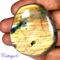 Certified 138.20Cts. NATURAL GOLDEN FLASH LABRADORITE CABOCHON GEMSTONE C6-2637
