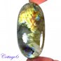 Certified 158.05Cts. NATURAL GOLDEN FLASH LABRADORITE CABOCHON GEMSTONE C6-2589