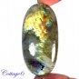 Certified 158.05Cts. NATURAL GOLDEN FLASH LABRADORITE CABOCHON GEMSTONE C6-2589