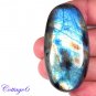 Certified 157.05Cts. NATURAL GOLDEN FLASH LABRADORITE CABOCHON GEMSTONE C6-2571