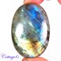 Certified 148.80Cts. NATURAL GOLDEN FLASH LABRADORITE CABOCHON GEMSTONE C6-2597