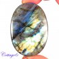 Certified 148.80Cts. NATURAL GOLDEN FLASH LABRADORITE CABOCHON GEMSTONE C6-2597