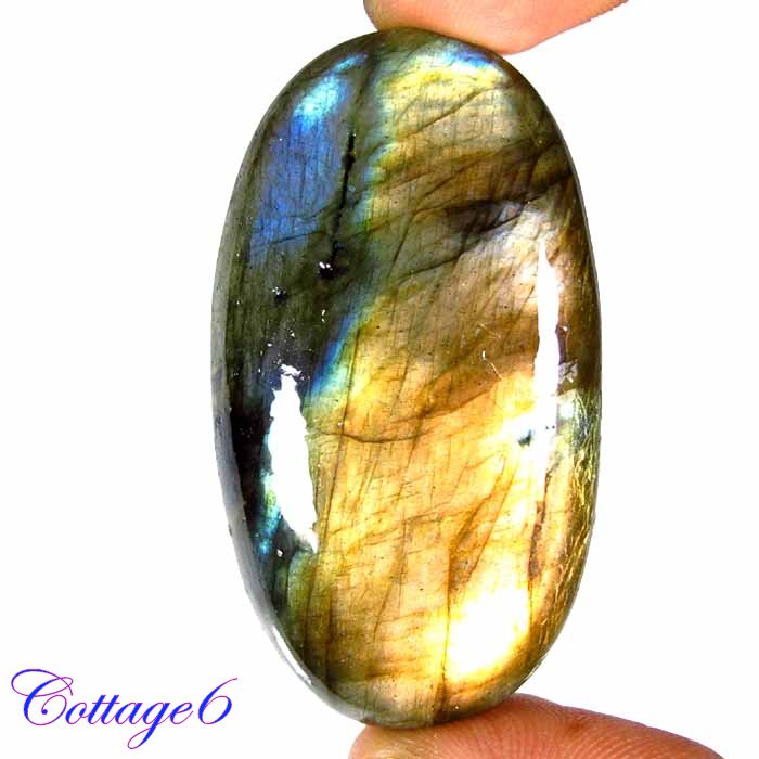 Certified 149.65Cts. NATURAL GOLDEN FLASH LABRADORITE CABOCHON GEMSTONE C6-2605