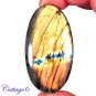 Certified 127.35Cts. NATURAL GOLDEN FLASH LABRADORITE CABOCHON GEMSTONE C6-2581