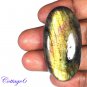 Certified 81.05Cts. NATURAL GOLDEN FLASH LABRADORITE CABOCHON GEMSTONE C6-2573