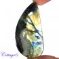 Certified 131.75Cts. NATURAL GOLDEN FLASH LABRADORITE CABOCHON GEMSTONE C6-2558