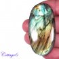 CERTIFIED  91.65Cts. NATURAL GOLDEN FLASH LABRADORITE CABOCHON GEMSTONE C6-2572