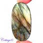 CERTIFIED  91.65Cts. NATURAL GOLDEN FLASH LABRADORITE CABOCHON GEMSTONE C6-2572