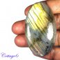 CERTIFIED 94.55Cts. NATURAL GOLDEN FLASH LABRADORITE CABOCHON GEMSTONE C6-2597