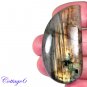 CERTIFIED 91.35Cts. NATURAL GOLDEN FLASH LABRADORITE CABOCHON GEMSTONE C6-2559