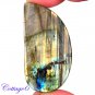 CERTIFIED 91.35Cts. NATURAL GOLDEN FLASH LABRADORITE CABOCHON GEMSTONE C6-2559