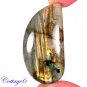CERTIFIED 91.35Cts. NATURAL GOLDEN FLASH LABRADORITE CABOCHON GEMSTONE C6-2559